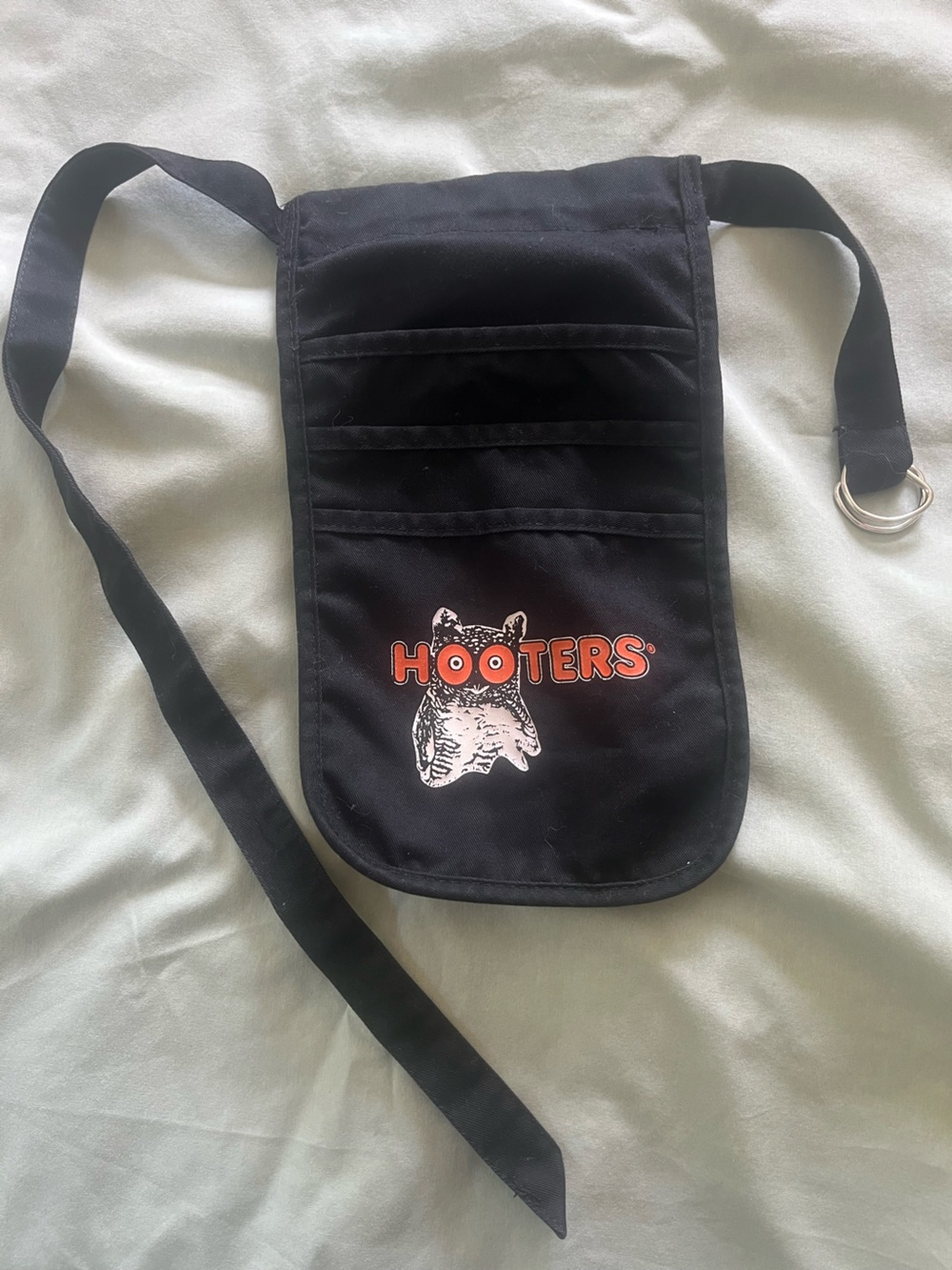 Authentic Original Hooters Black Pouch with Orange Logo
